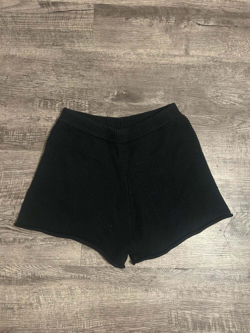 Princess Polly Black Knit Shorts Size L/XL